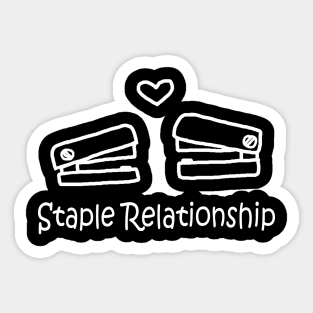 Staple Relationship White Sticker